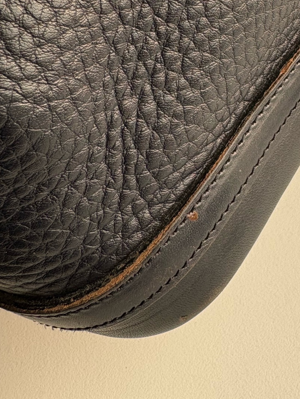Dooney and Bourke awl Navy Blue Leather Norfolk Dome satchel bag - Picture 9 of 16